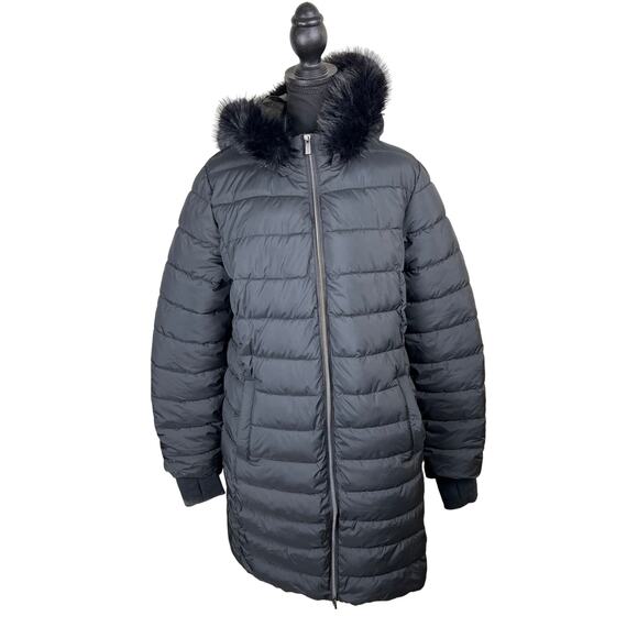 COPY - QVC Susan Graver Regular Water Resistant Quilted Coat with Hood NWT BLAC… - Picture 2 of 7